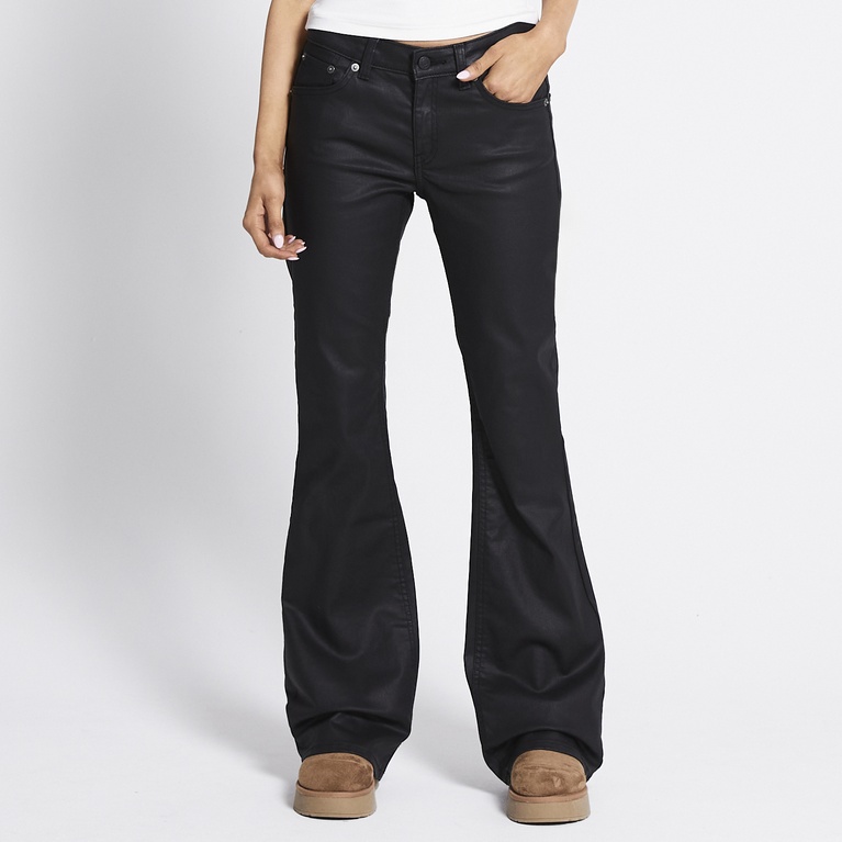 Low waist bootcut jeans "Low Boot" Coated Black